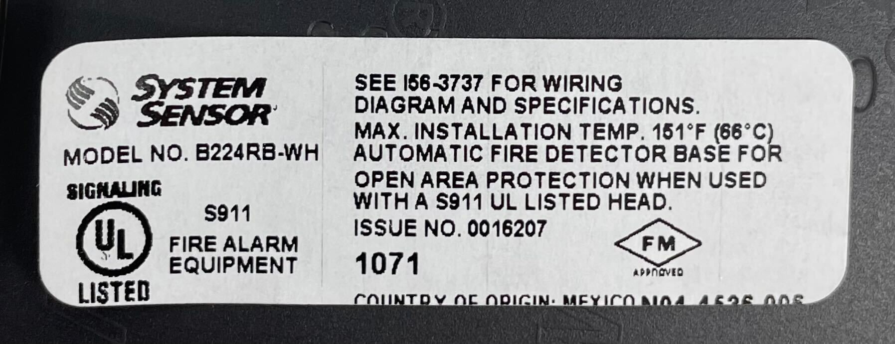 System Sensor B224RB-WH - The Fire Alarm Supplier