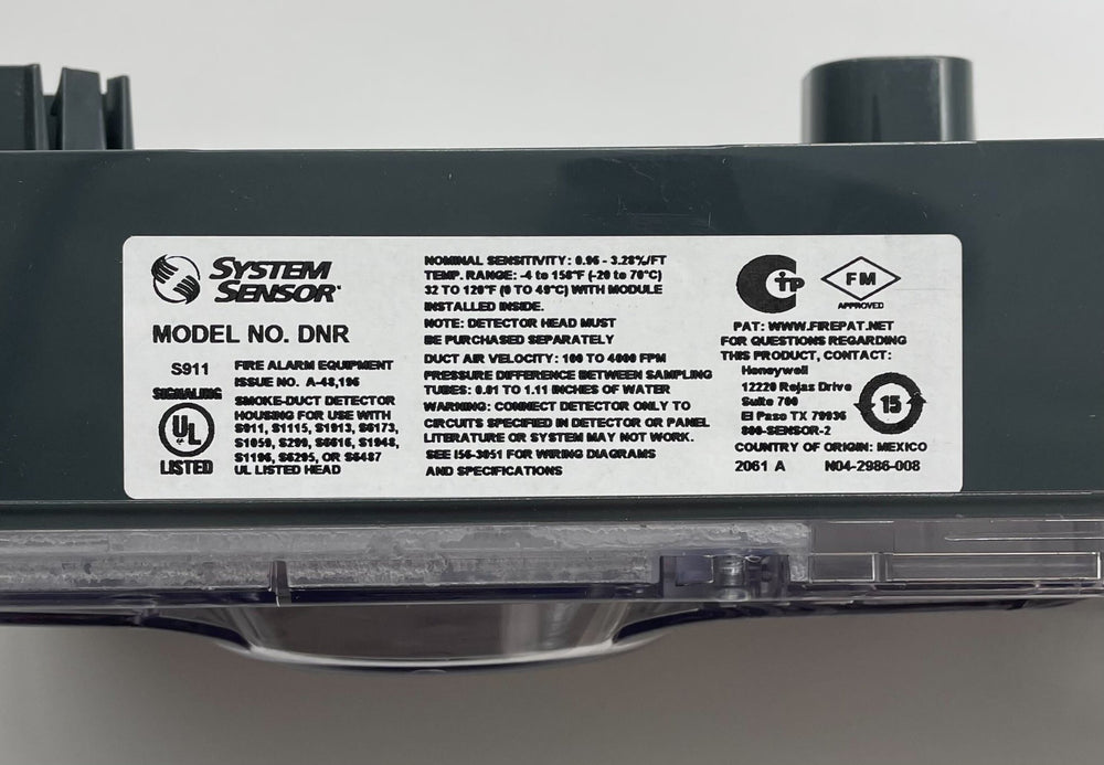 System Sensor DNR Duct Detector - The Fire Alarm Supplier