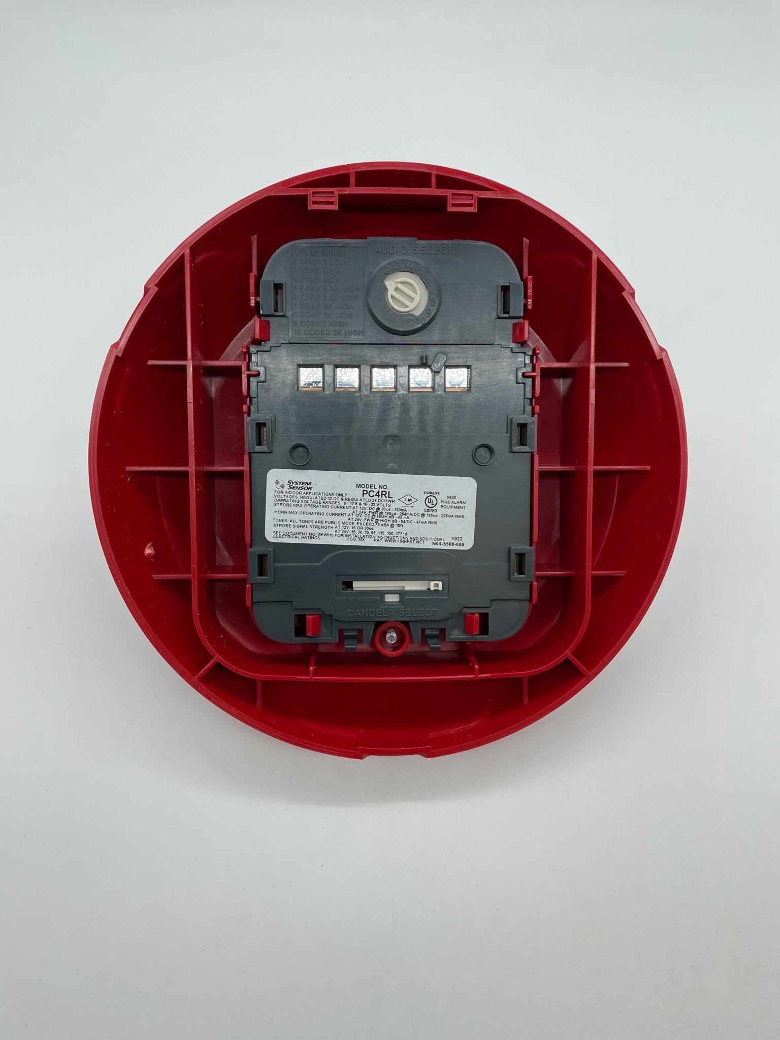 System Sensor PC4RL Horn Strobe Red For Ceiling - The Fire Alarm Supplier
