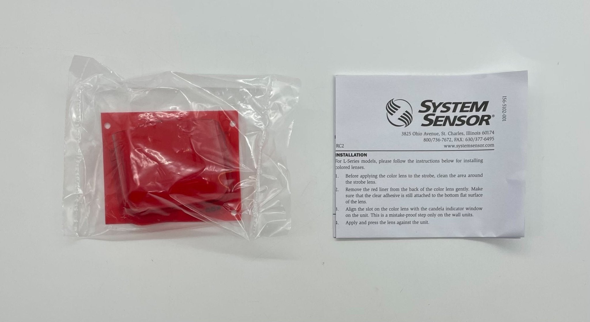 System Sensor LENS-R2 Lens for Indoor Wall Mount Strobes Red - The Fire Alarm Supplier
