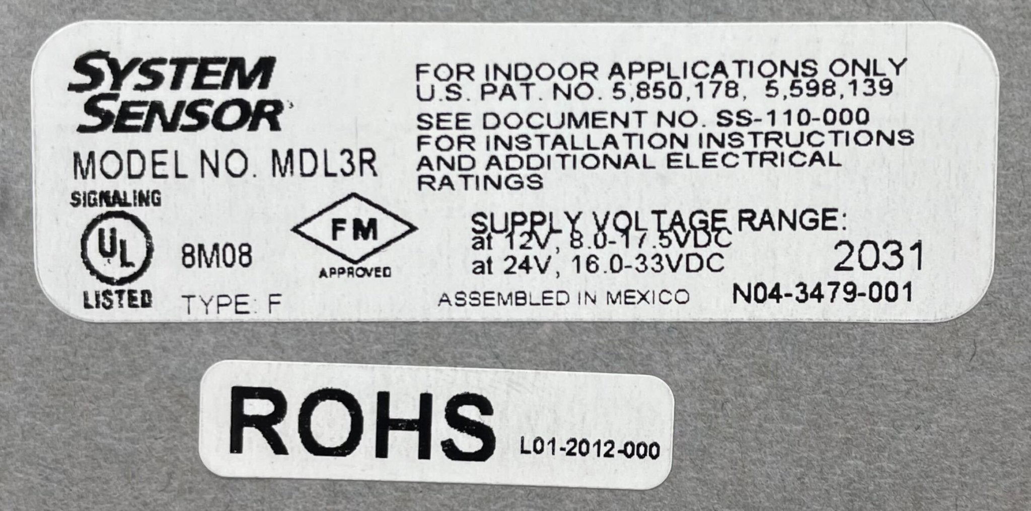 System Sensor MDL3R - The Fire Alarm Supplier