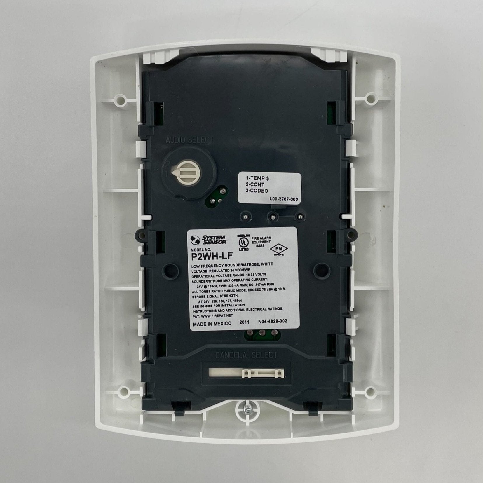 System Sensor P2WH-LF Low Frequency Sounder Strobe