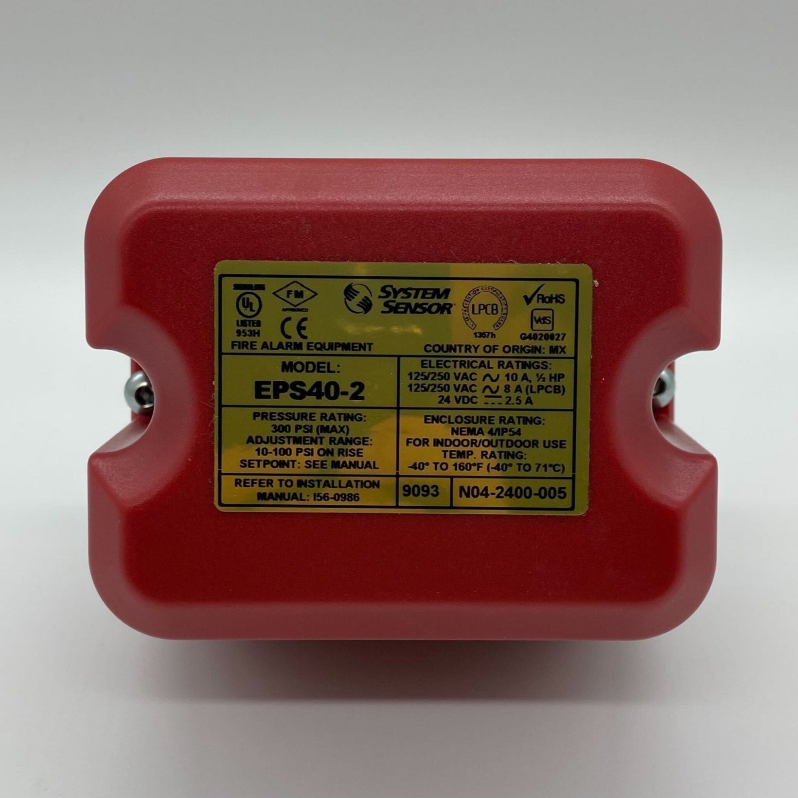 System Sensor EPS40-2 Alarm Pressure Switch 40PSI - The Fire Alarm Supplier