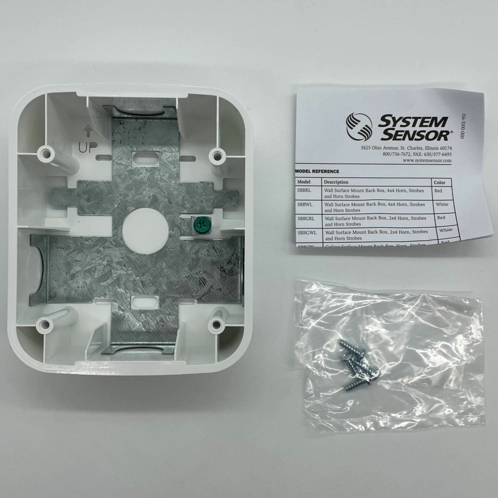 System Sensor SBBWL L-Series Wall Surface Mount Back Box