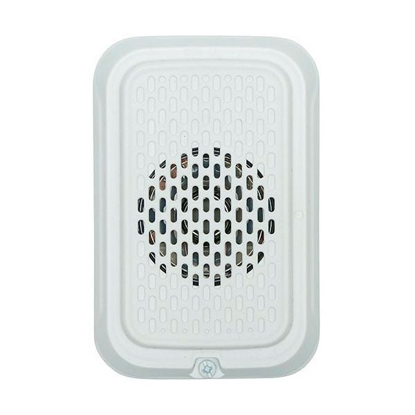 System Sensor HGWL-LF low-frequency compact sounder for alert signals, mounted on a wall with visible mounting bracket.