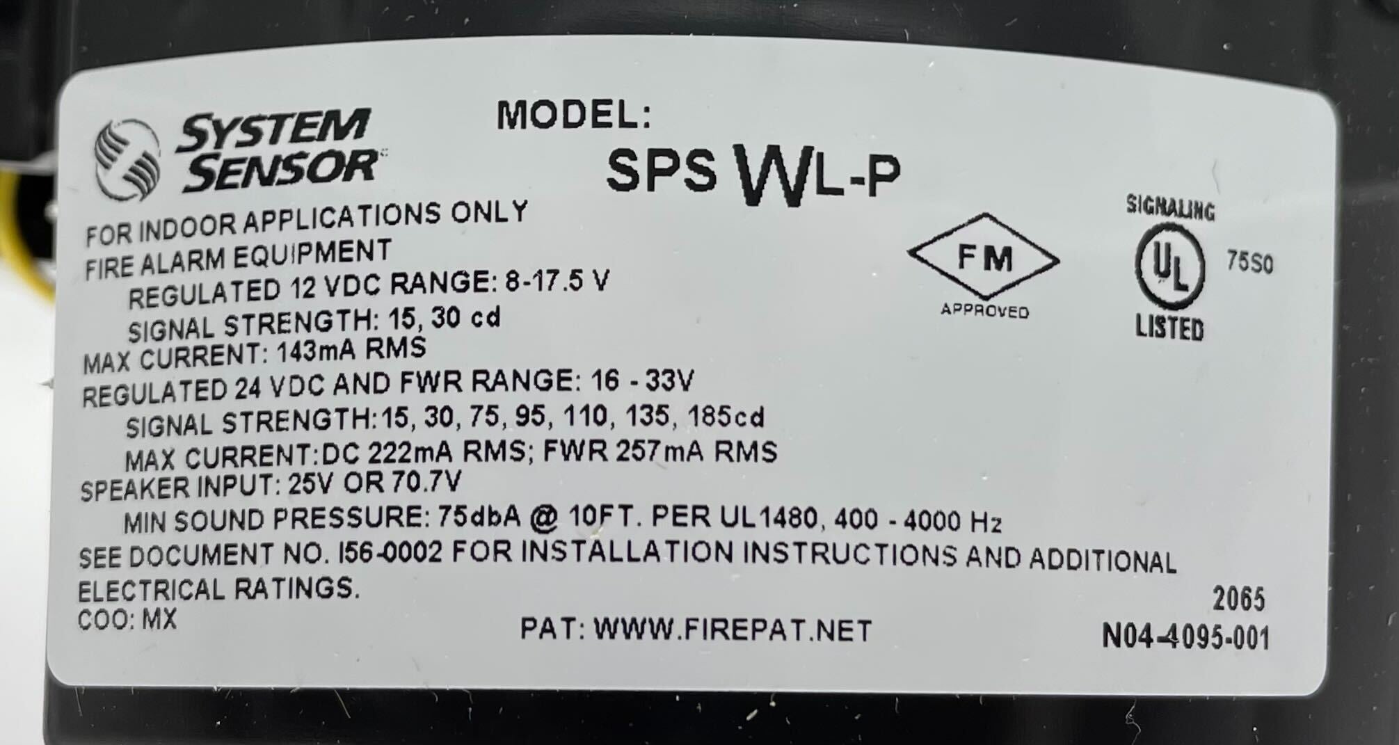 System Sensor SPSWL-P Speaker Strobe White Wall Plain - The Fire Alarm Supplier