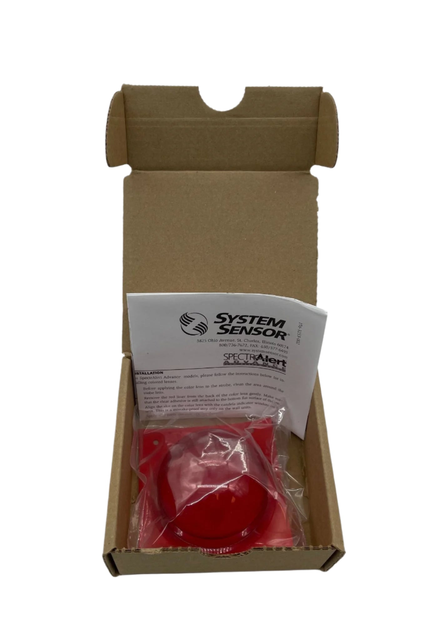 System Sensor LENS-RC Ceiling Strobe Lens Red - The Fire Alarm Supplier