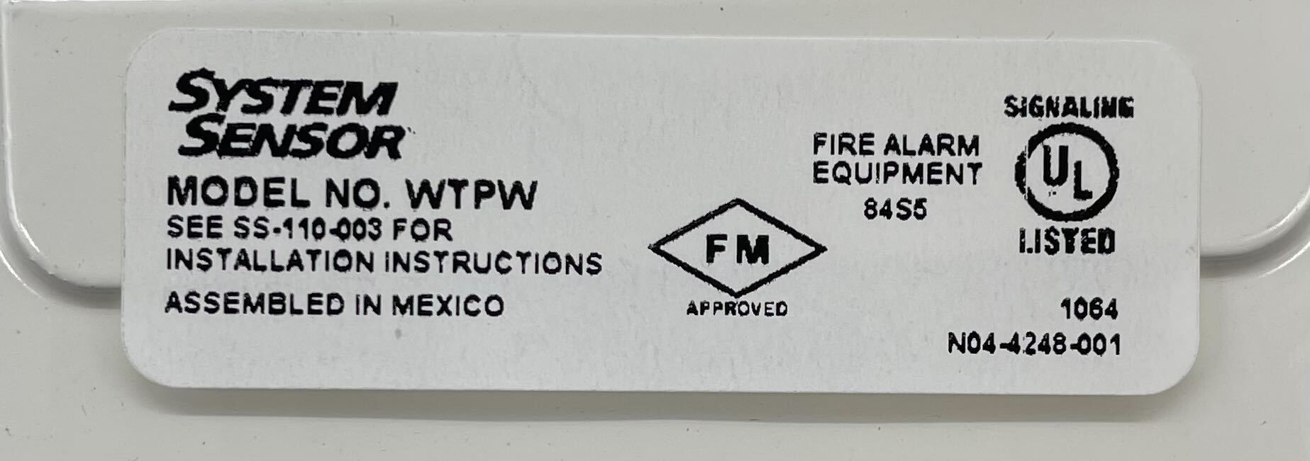 System Sensor WTPW Weatherproof Plate - The Fire Alarm Supplier