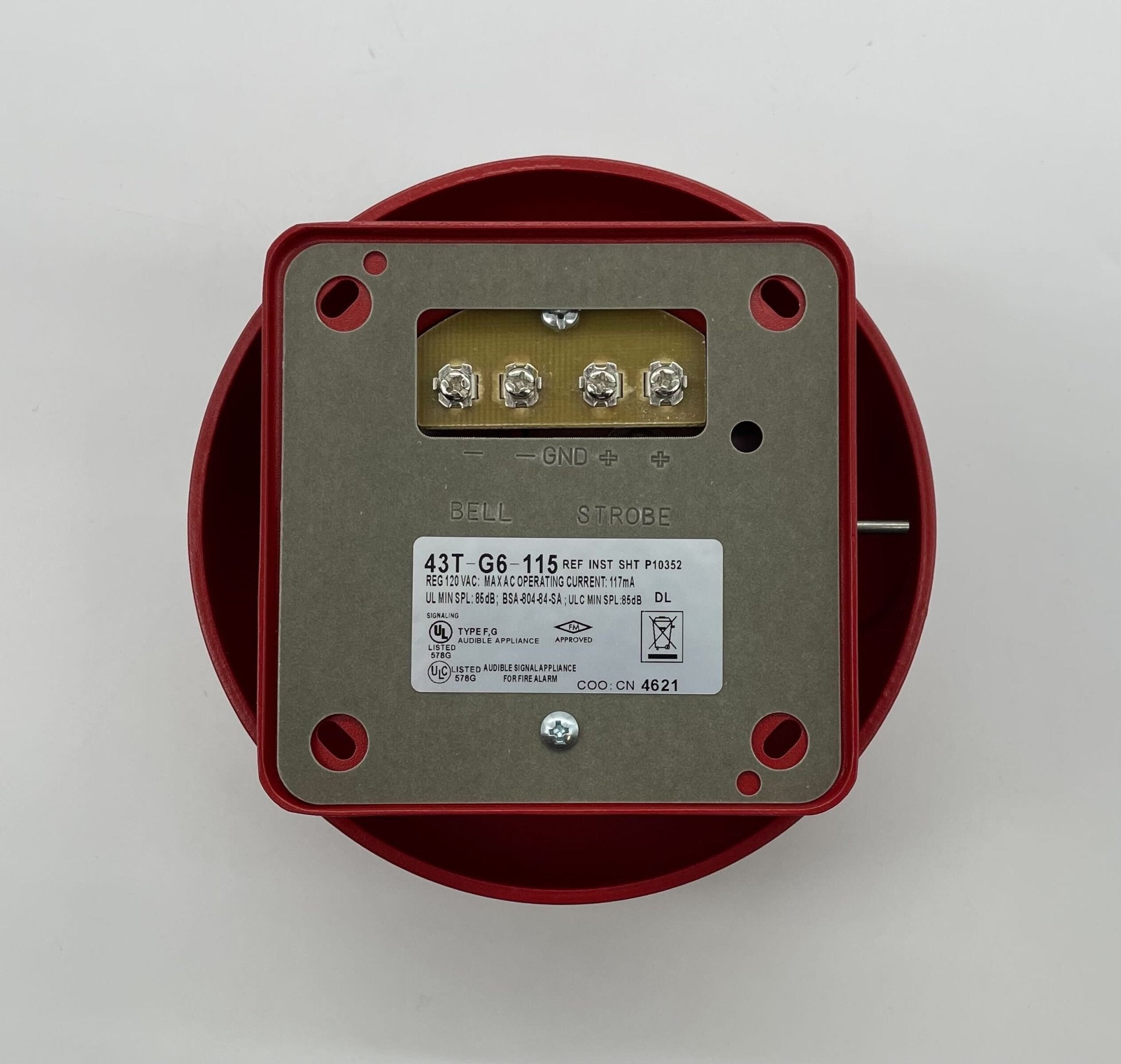 Wheelock 43T-G6-115-R - The Fire Alarm Supplier