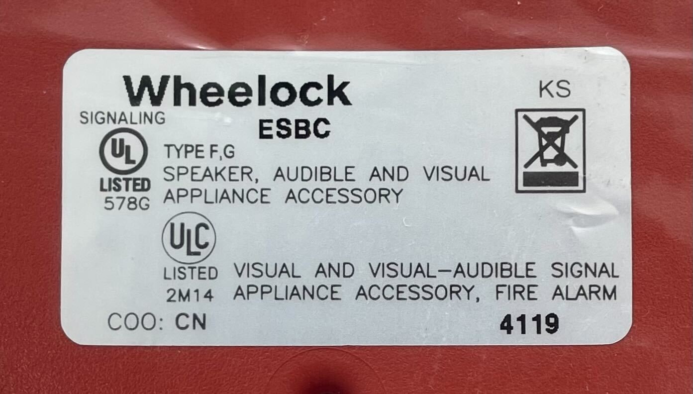 Wheelock Eaton ESBCR Exceder Series Ceiling Mount Back Box, Red - The Fire Alarm Supplier