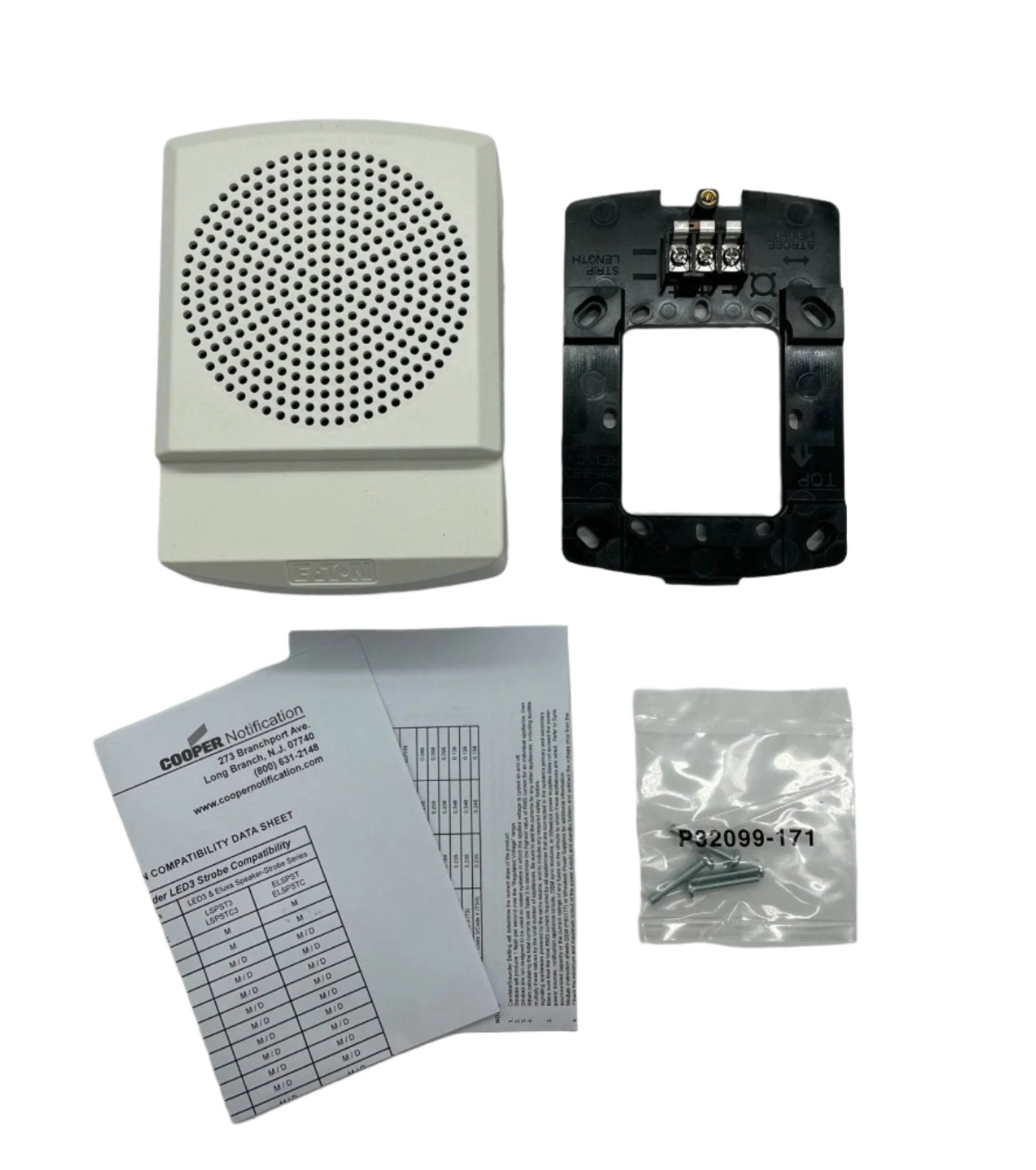 Wheelock ELFHNW Eaton Eluxa Low Frequency Sounder, Wall, White, FIRE, 24V indoor - The Fire Alarm Supplier