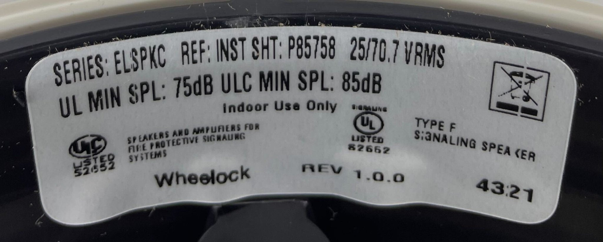 Wheelock ELSPKWC-N - The Fire Alarm Supplier