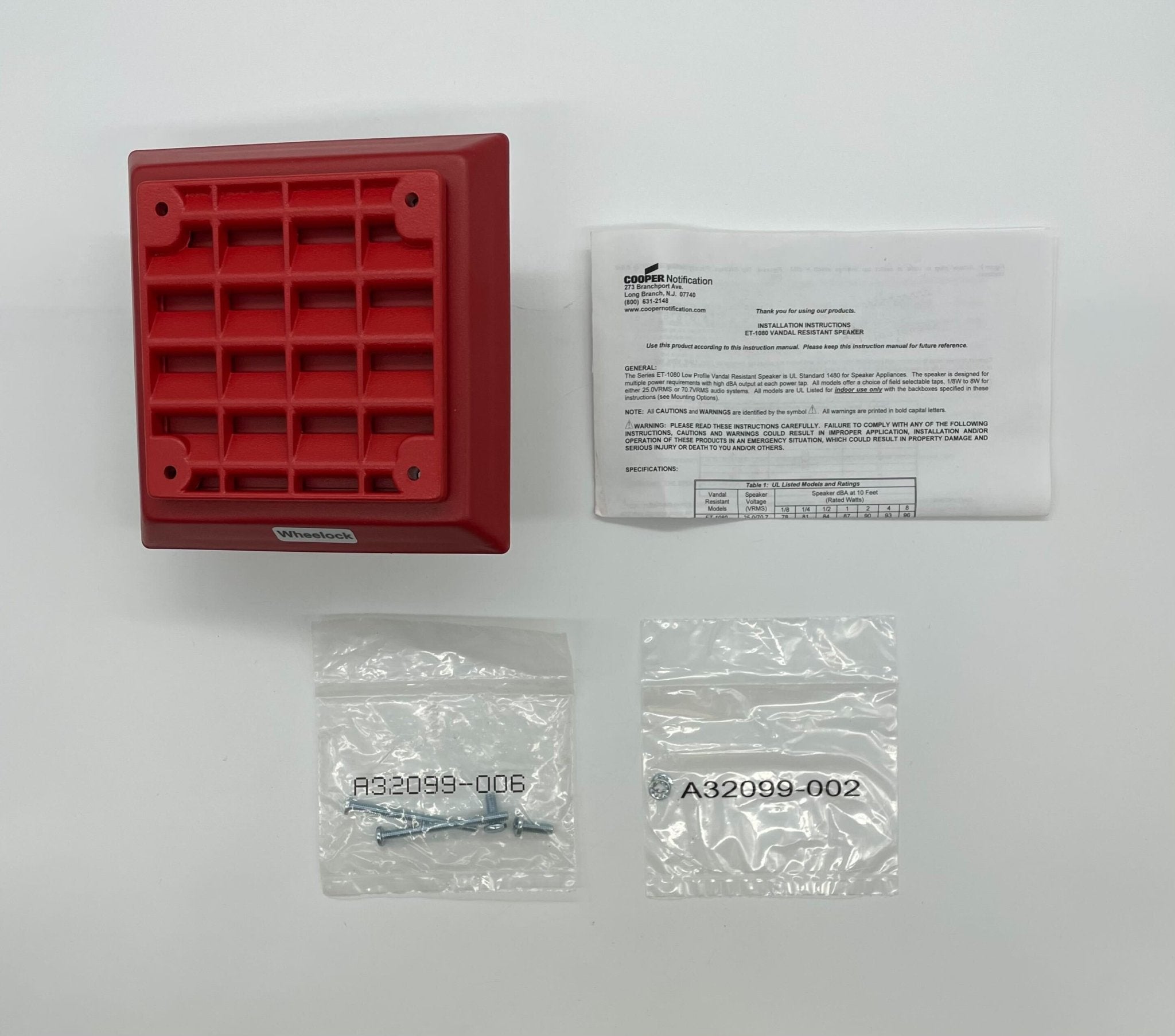 Wheelock ET-1080-R - The Fire Alarm Supplier