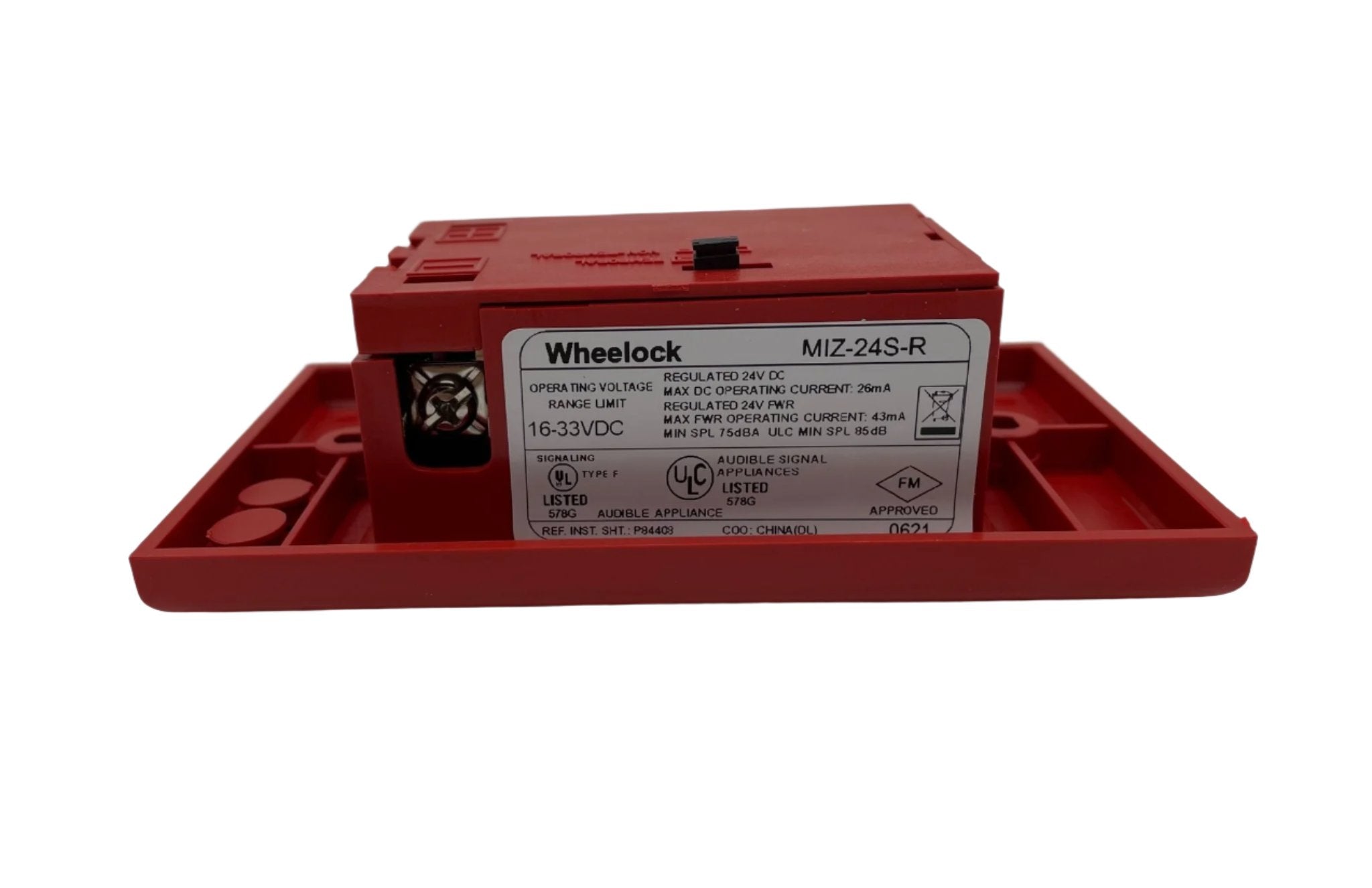 Wheelock MIZ-24S-R - The Fire Alarm Supplier