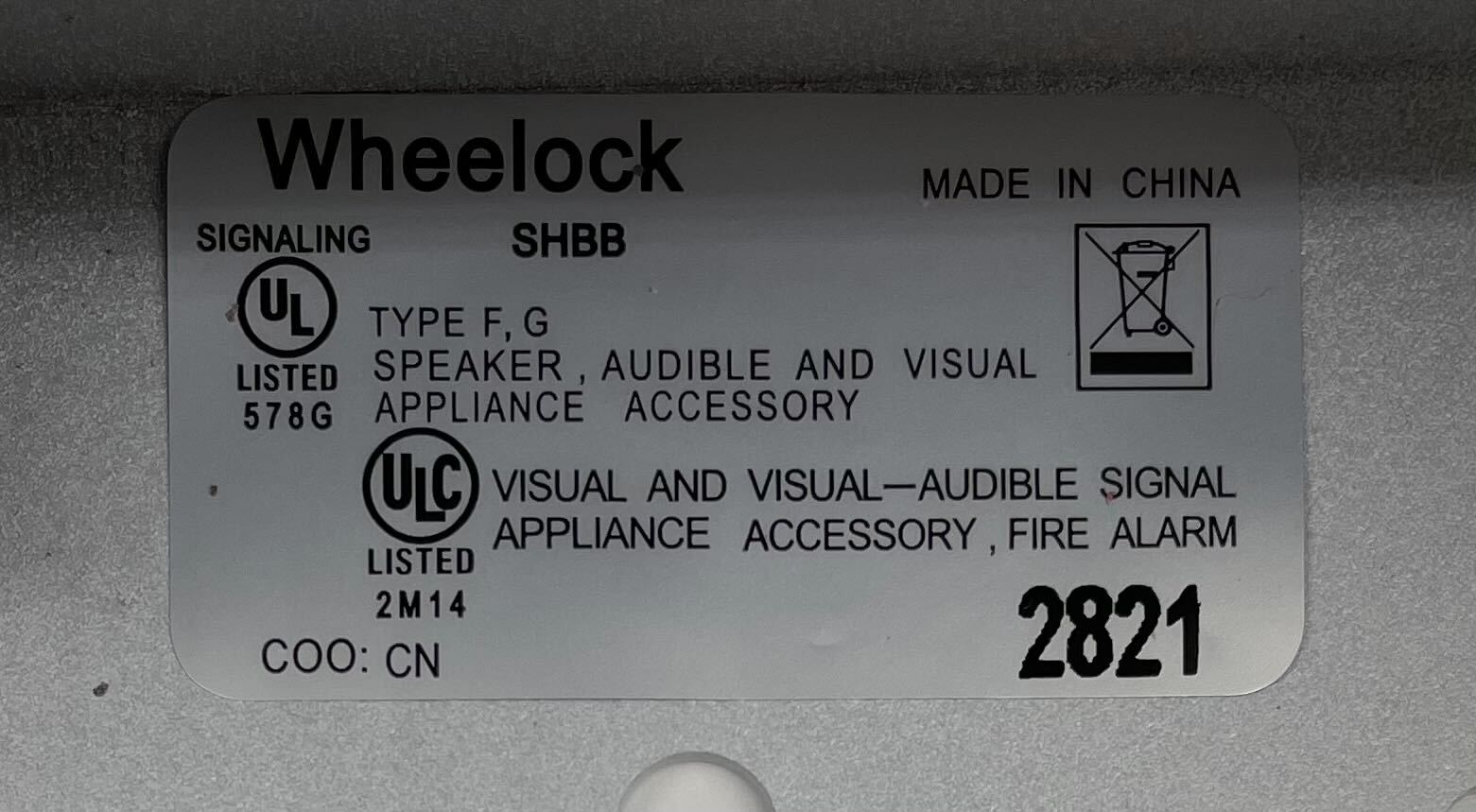 Wheelock SHBB-W - The Fire Alarm Supplier