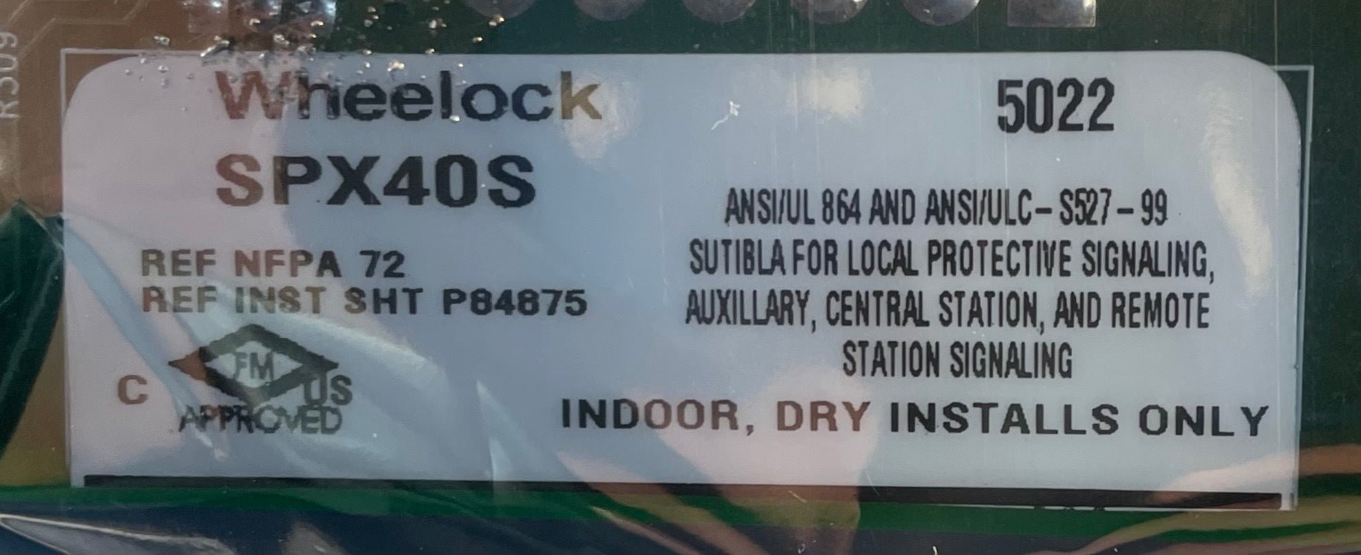 Wheelock SPX40S - The Fire Alarm Supplier