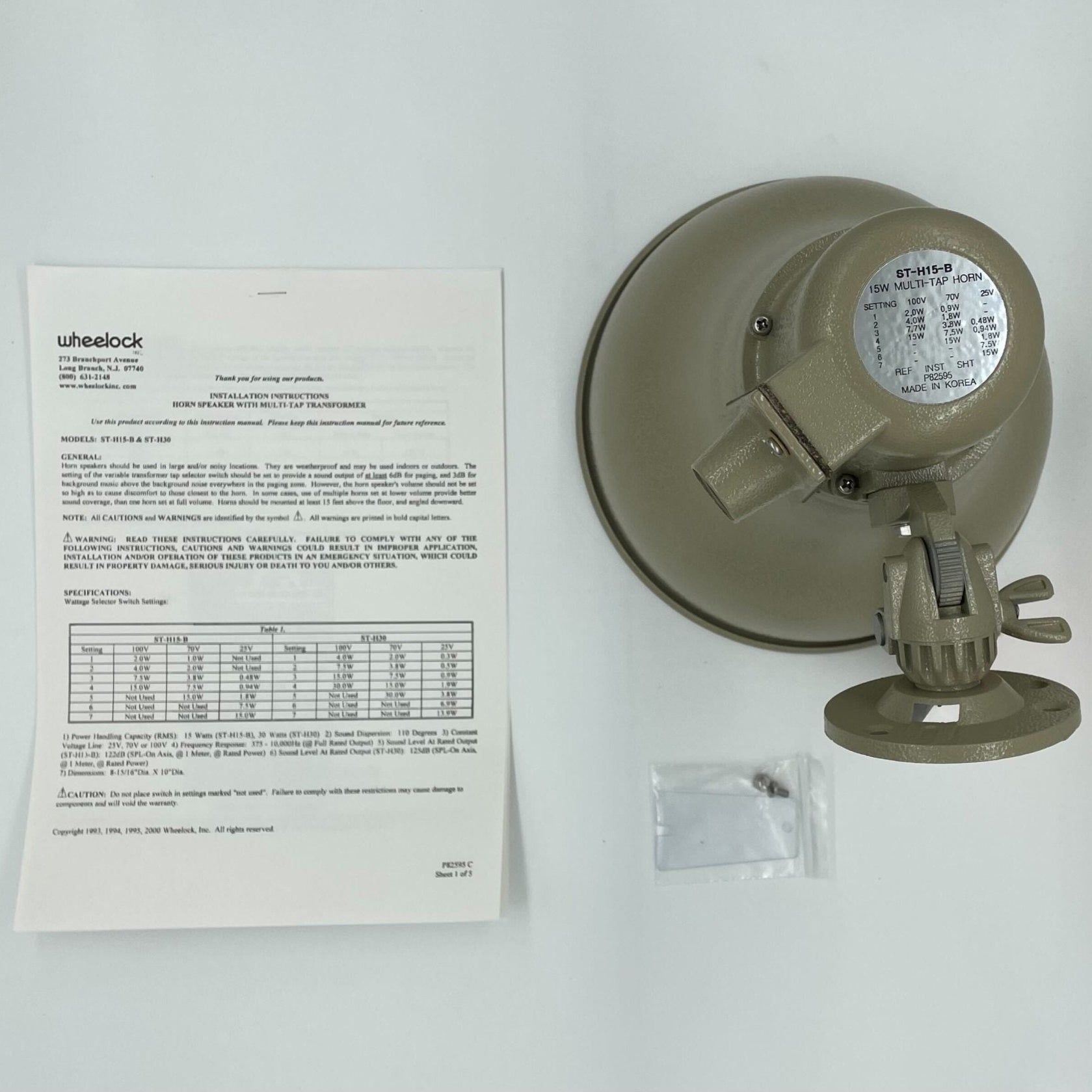 Wheelock ST-H15-B - The Fire Alarm Supplier