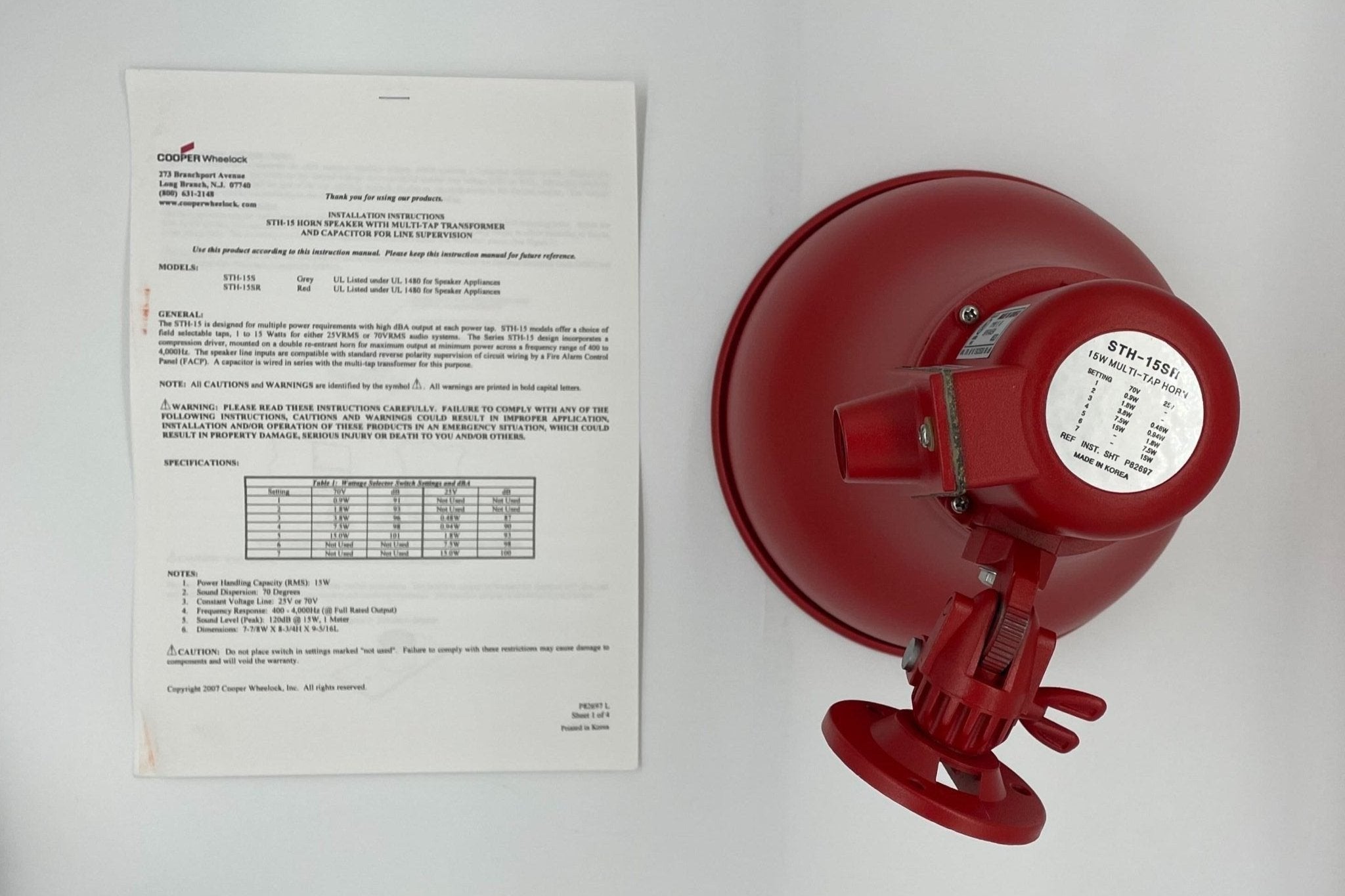 Wheelock STH-15SR - The Fire Alarm Supplier